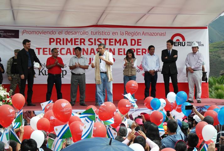 It is placed the first stone of Tourist Project of Kuelap Cable Car System in Chachapoyas