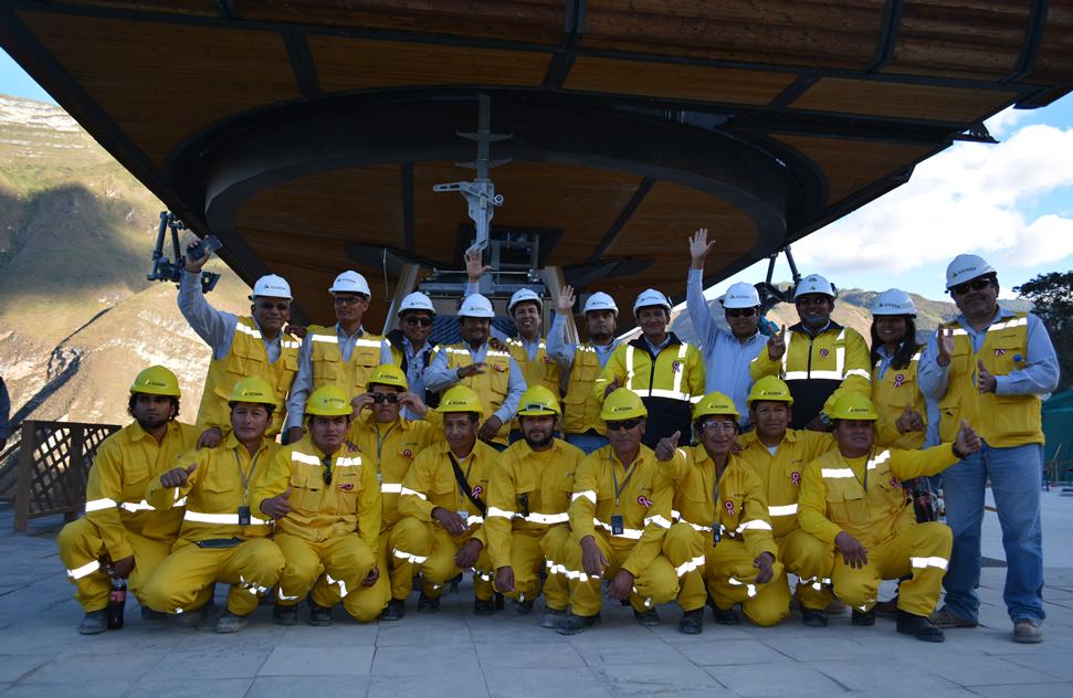 President Ollanta Humala visits the Kuélap cable car system. It will improve the tourism in Chachapoyas