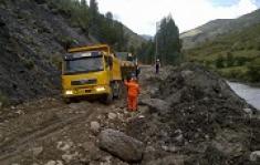 Sections of the Huánuco-La Unión Section affected by water seepage and geological problems