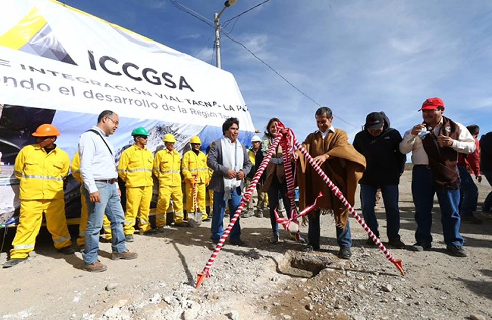 Presidente de la República y Ministro de Transportes dan inicio al proyecto de integración Vial Tacna – La Paz, Tramo Tacna – Collpa